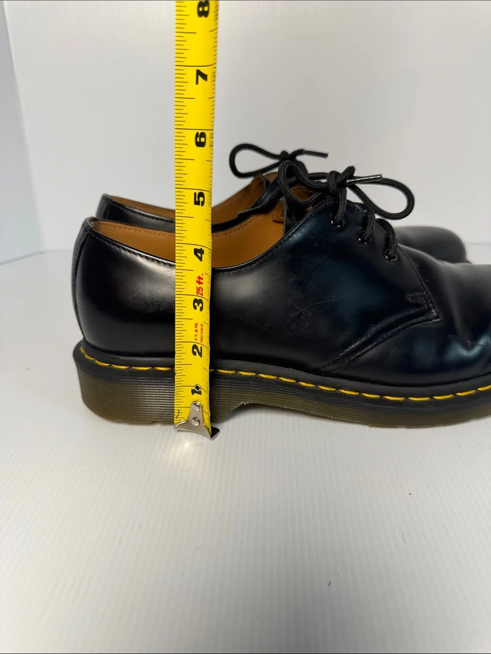 DR. MARTENS Men's Black Smooth Leather 3 Hole Lace-Up Oxford Shoes US 11 EU 45